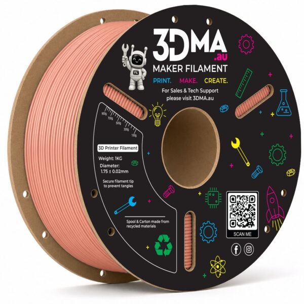 3DMA Luminous PLA Glow Pink 3D printer filament spool