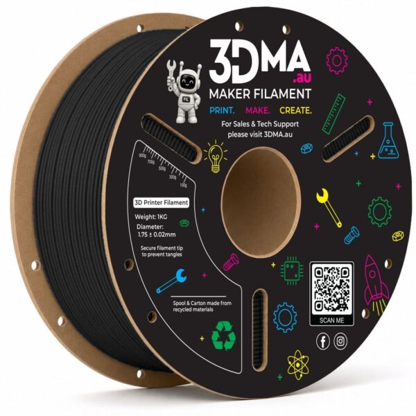 3DMA PLA-CF Black 3D printer filament spool