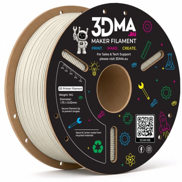 3DMA Ultra PLA+ High Flow Clear 3D printer filament spool