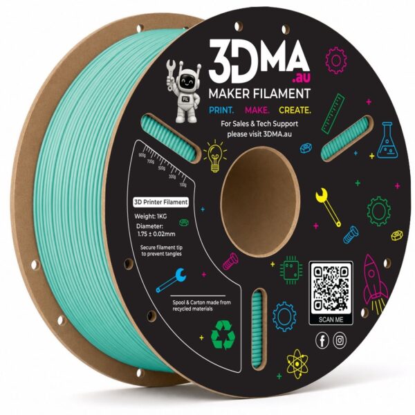 3DMA Matte PETG 3D Printer Filament 1.75mm 1kg - Green